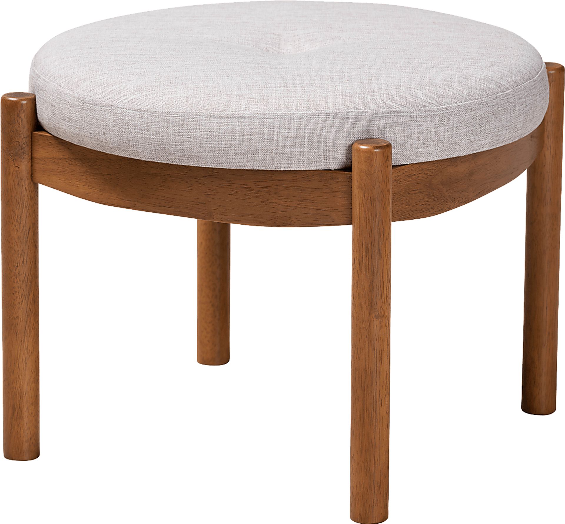 Coweeset Light Gray Ottoman - Image 1