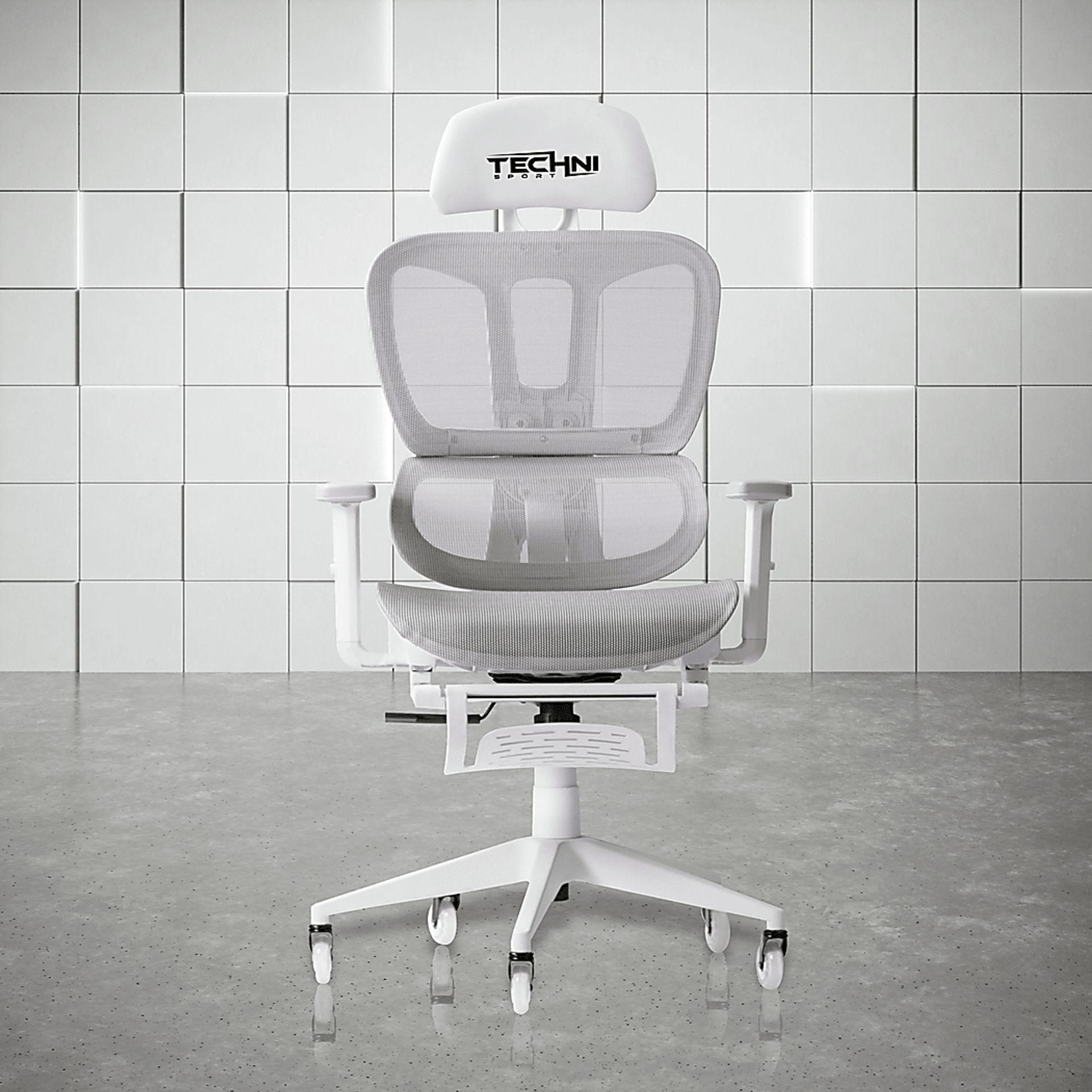 Cozrus Gray/White Gaming Chair - Image 2