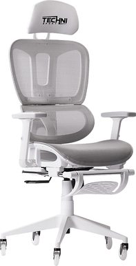 Cozrus Gray/White Gaming Chair