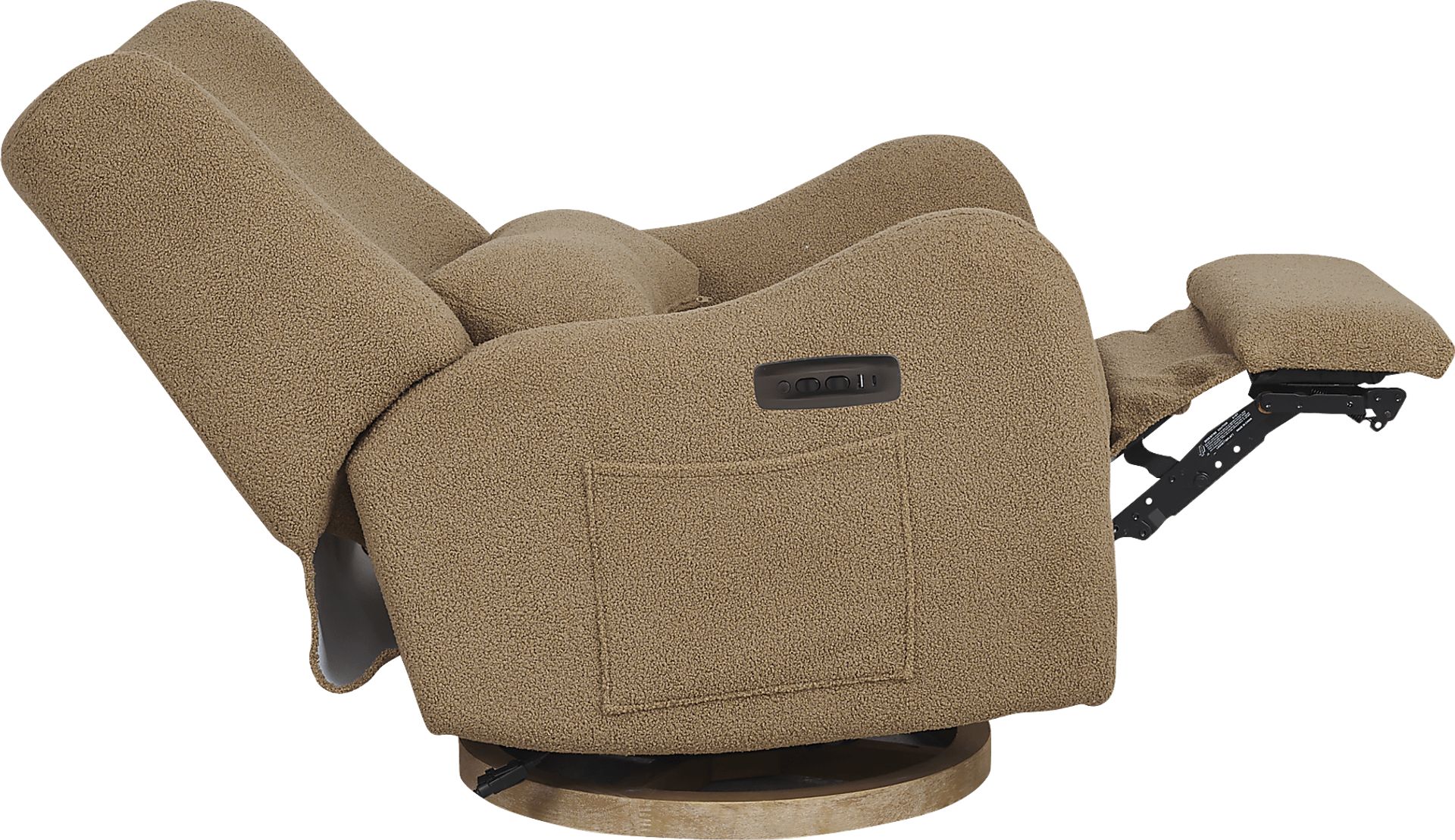 Cozy Bear Brown Power Glider Recliner with Swivel - Image 11