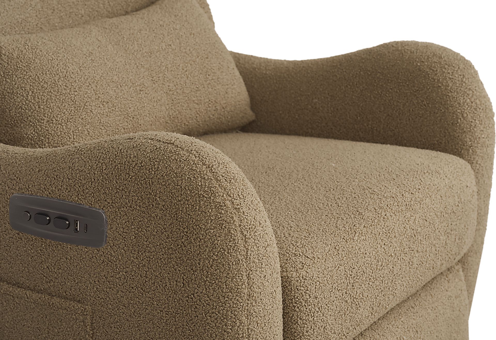 Cozy Bear Brown Power Glider Recliner with Swivel - Image 4
