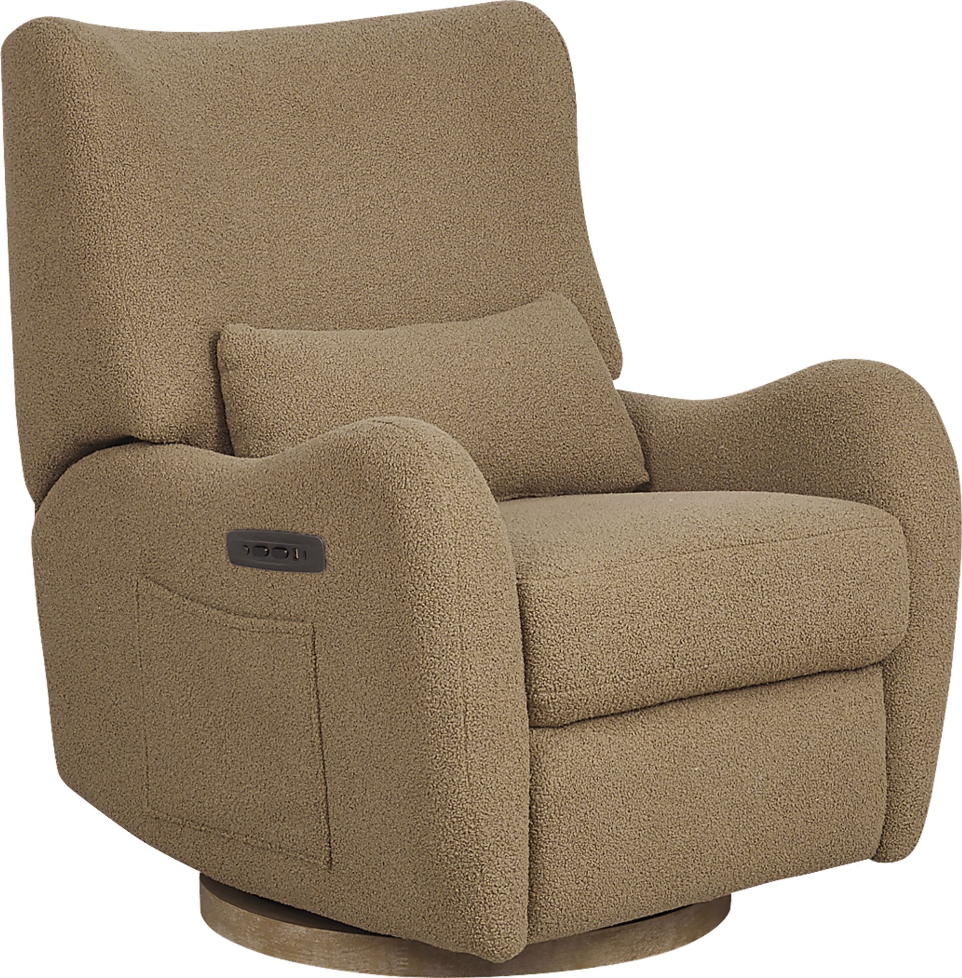 Cozy Bear Brown Power Glider Recliner with Swivel - Image 6