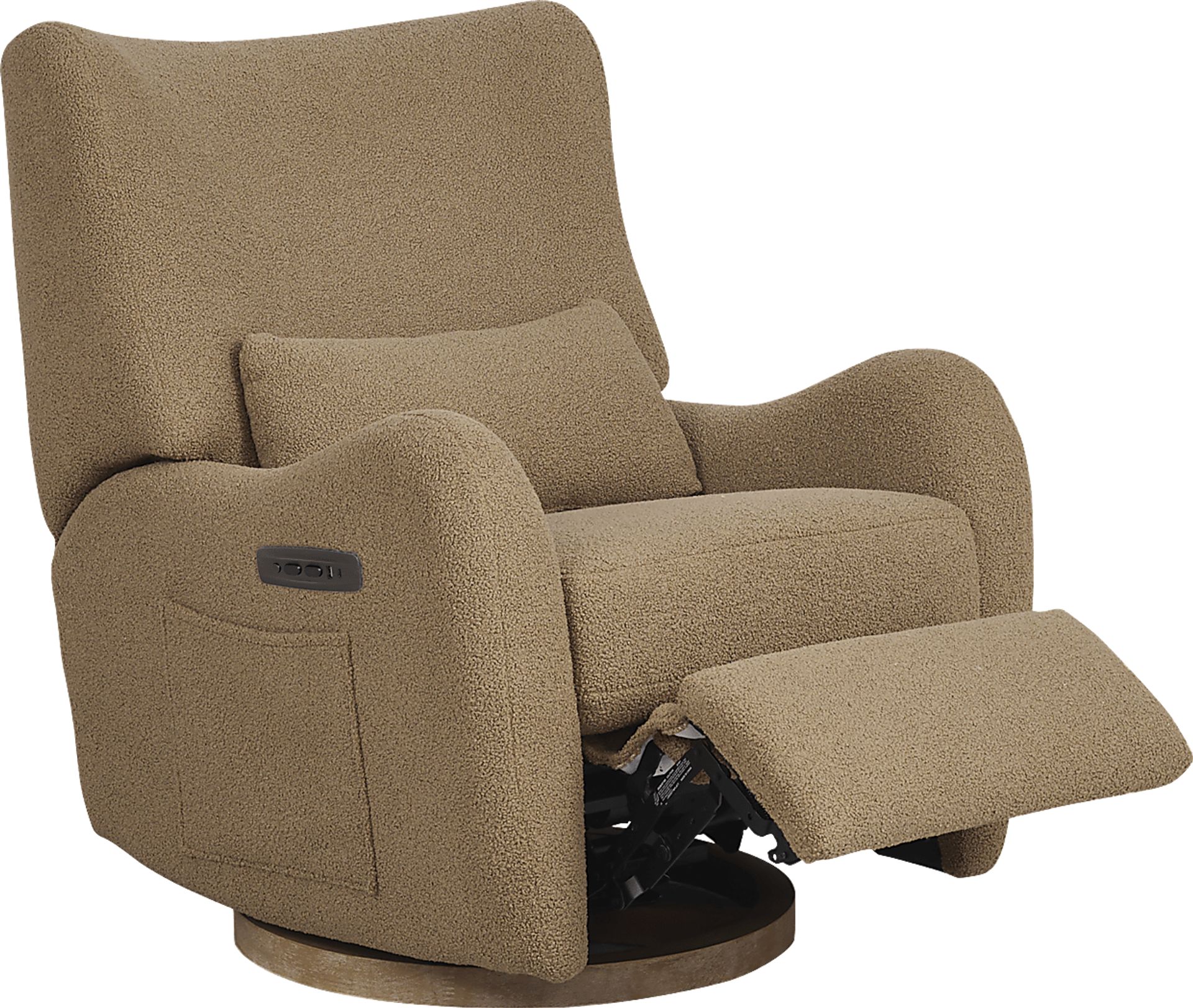 Cozy Bear Brown Power Glider Recliner with Swivel - Image 7