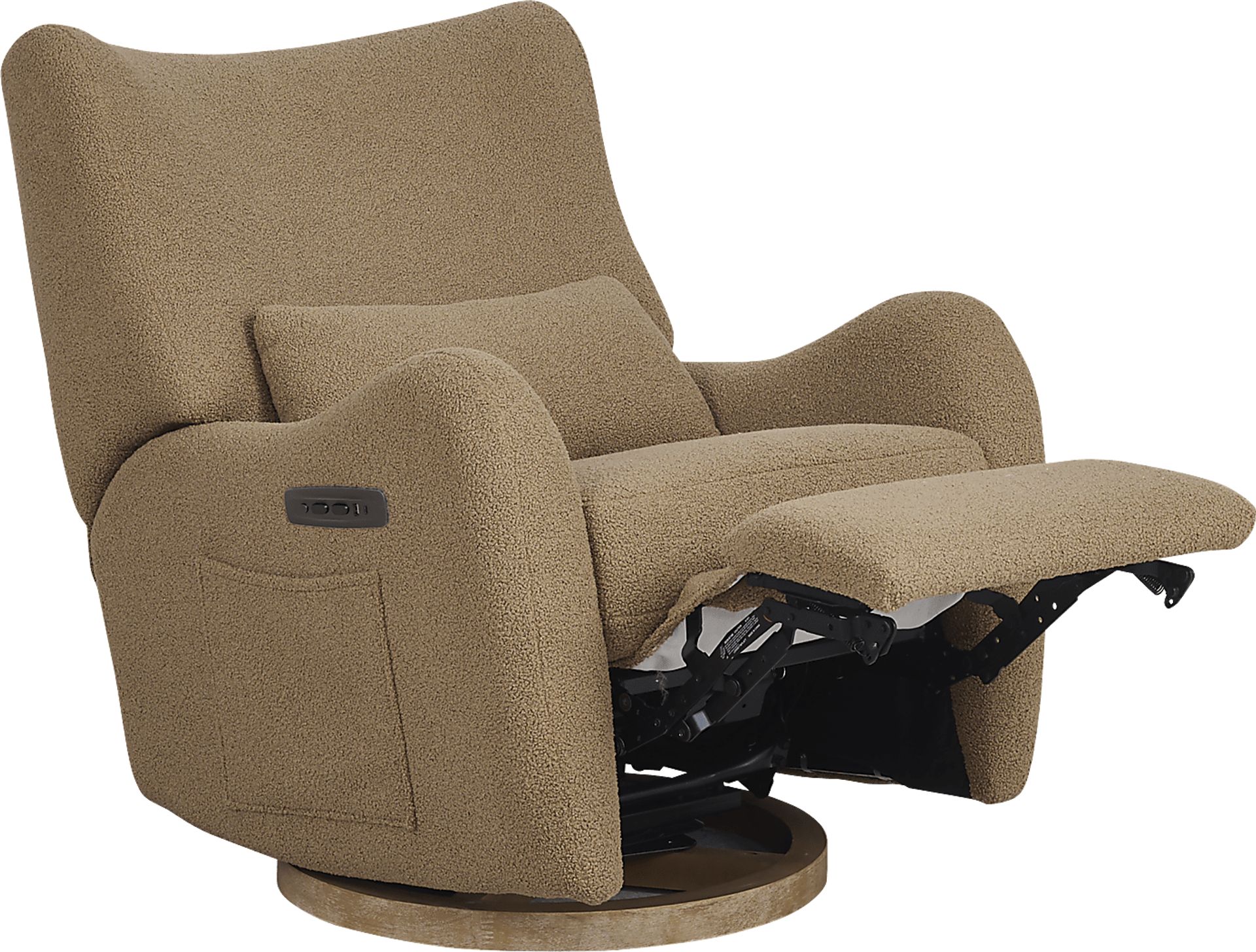 Cozy Bear Brown Power Glider Recliner with Swivel - Image 8