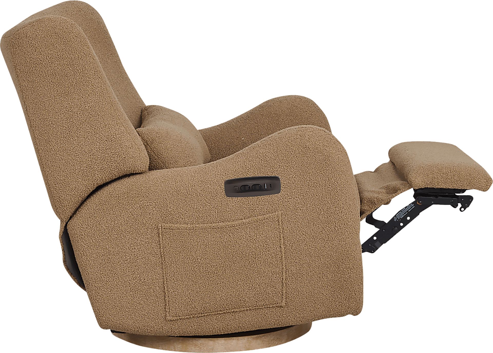 Cozy Bear Brown Power Glider Recliner with Swivel - Image 10