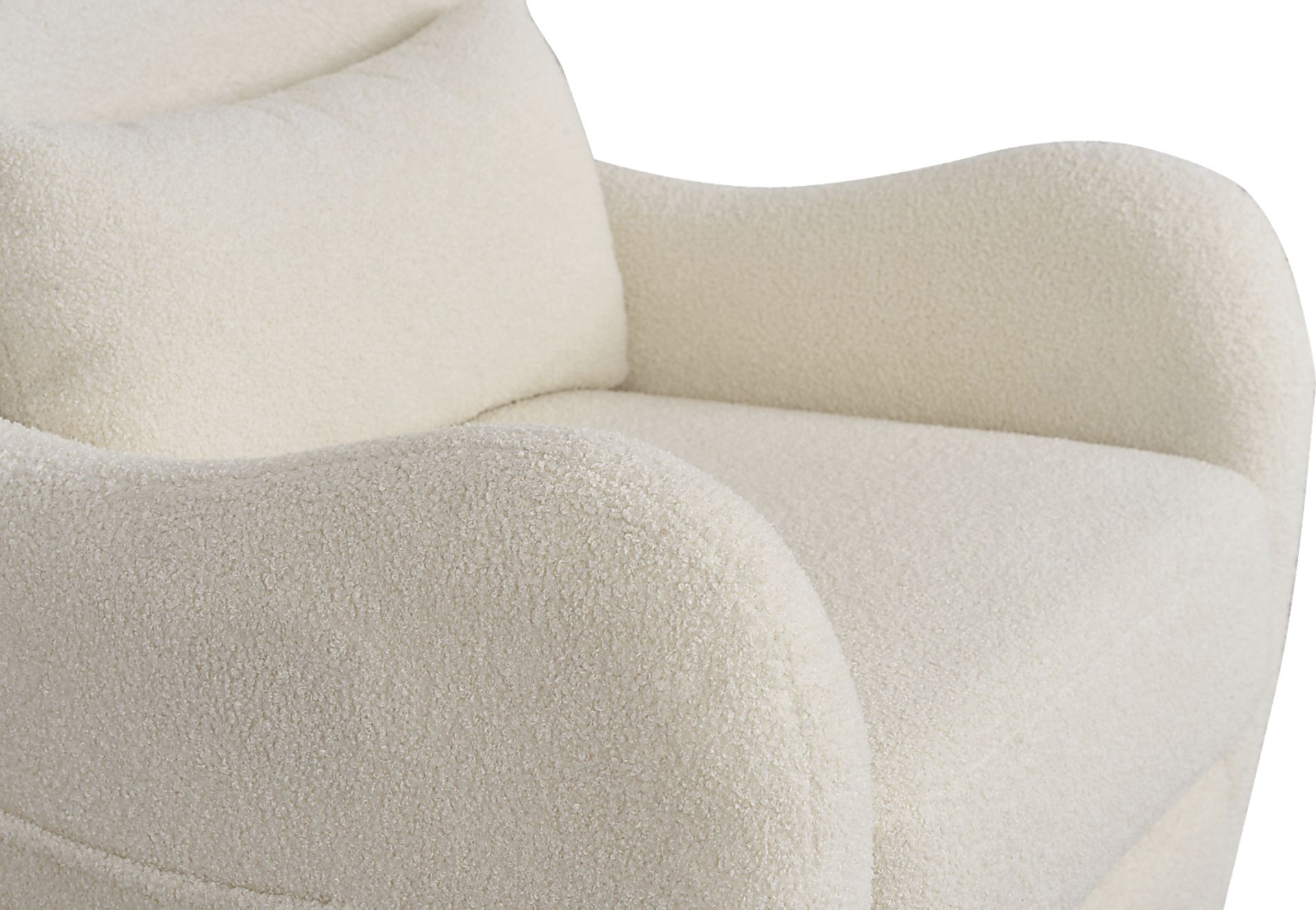 Cozy Bear Ivory Power Glider Recliner with Swivel - Image 4