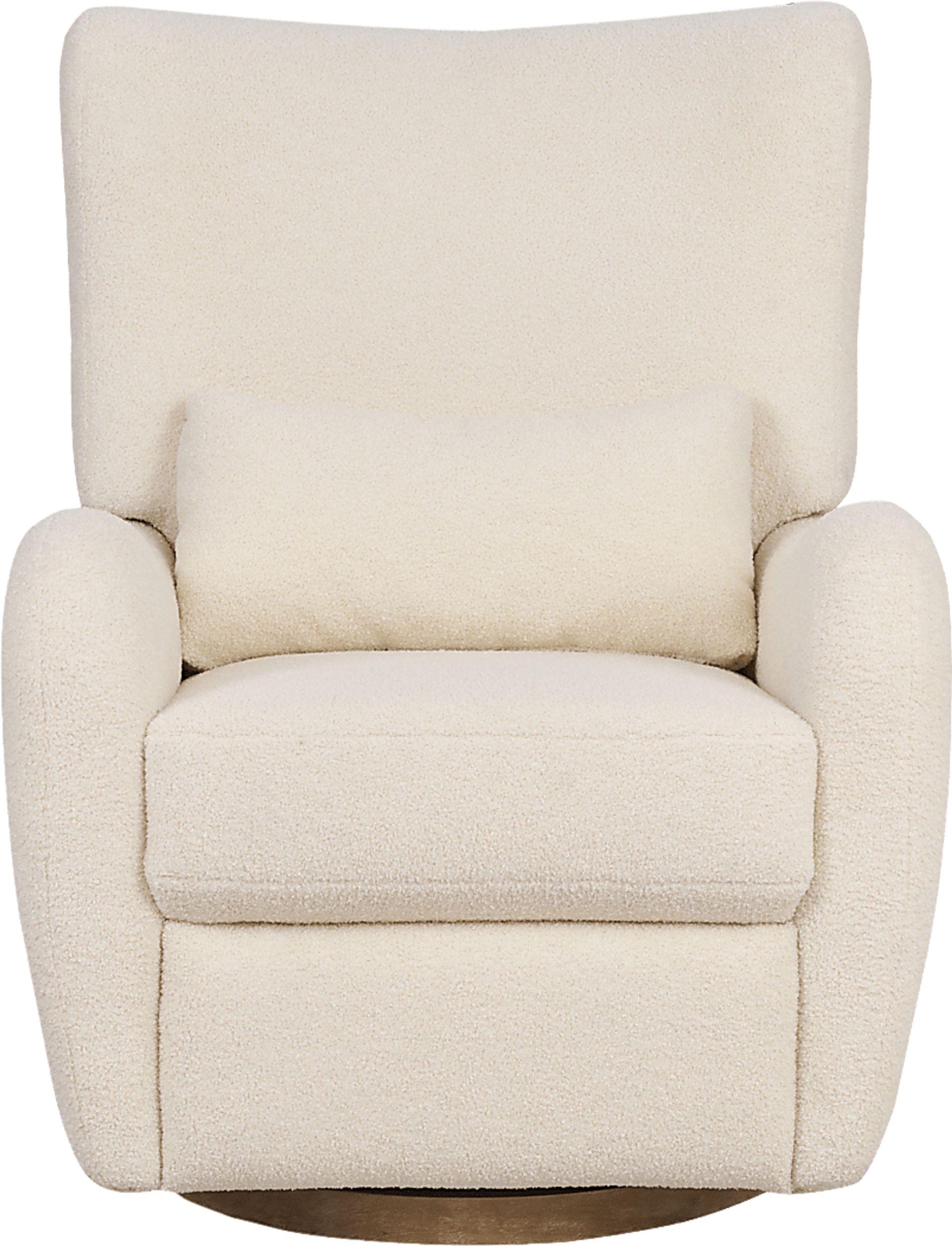 Cozy Bear Ivory Power Glider Recliner with Swivel - Image 5