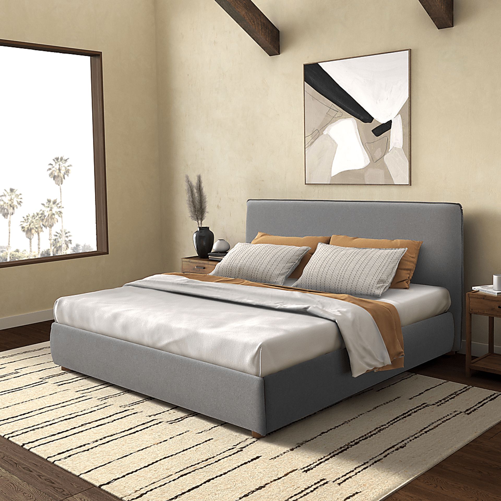 Craan Light Gray Queen Bed - Image 3