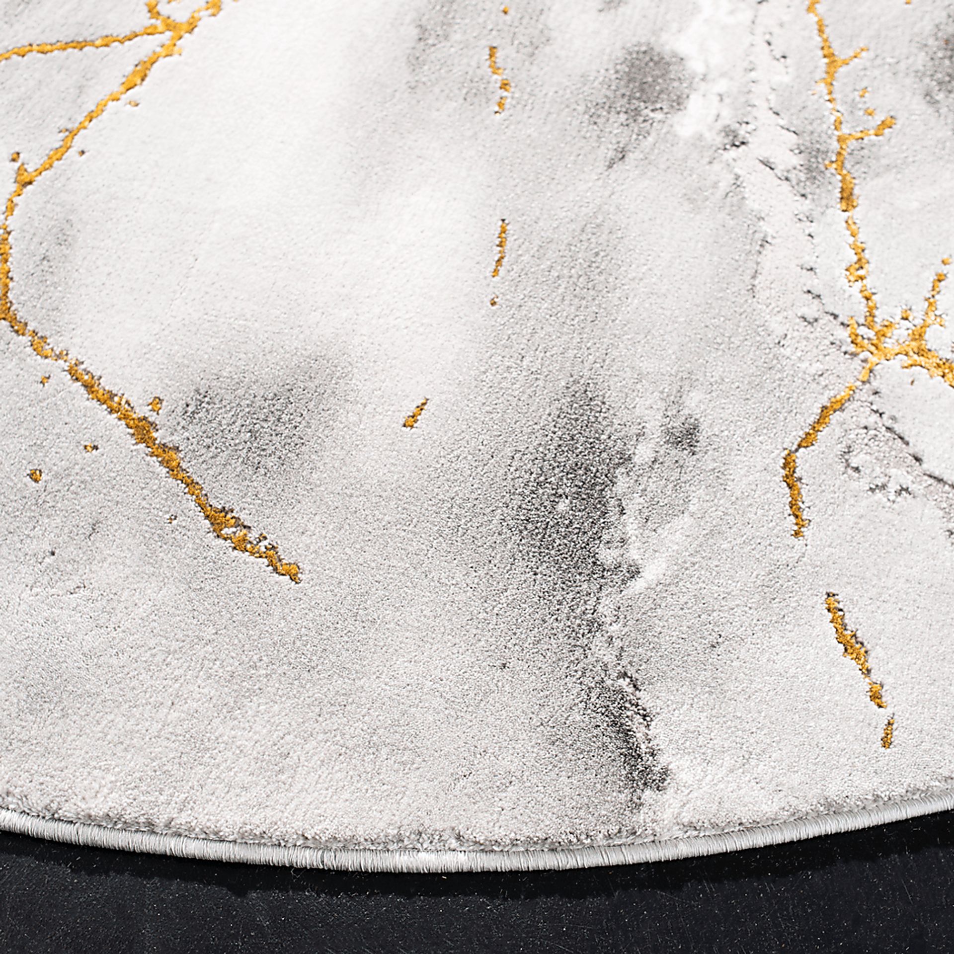 Cracked Marble Gray 8' Round Rug - Image 2