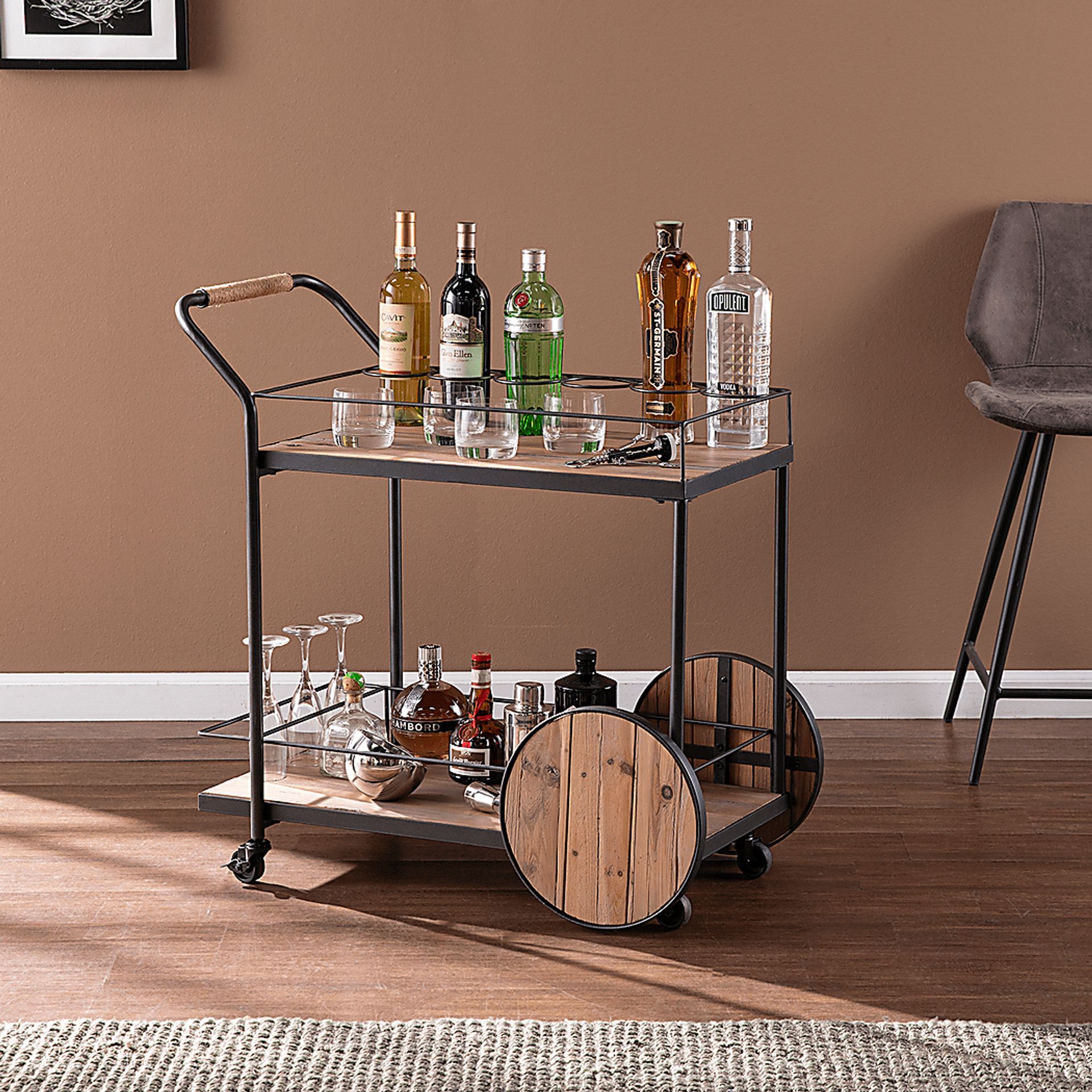 Craddock Natural Barcart - Image 7