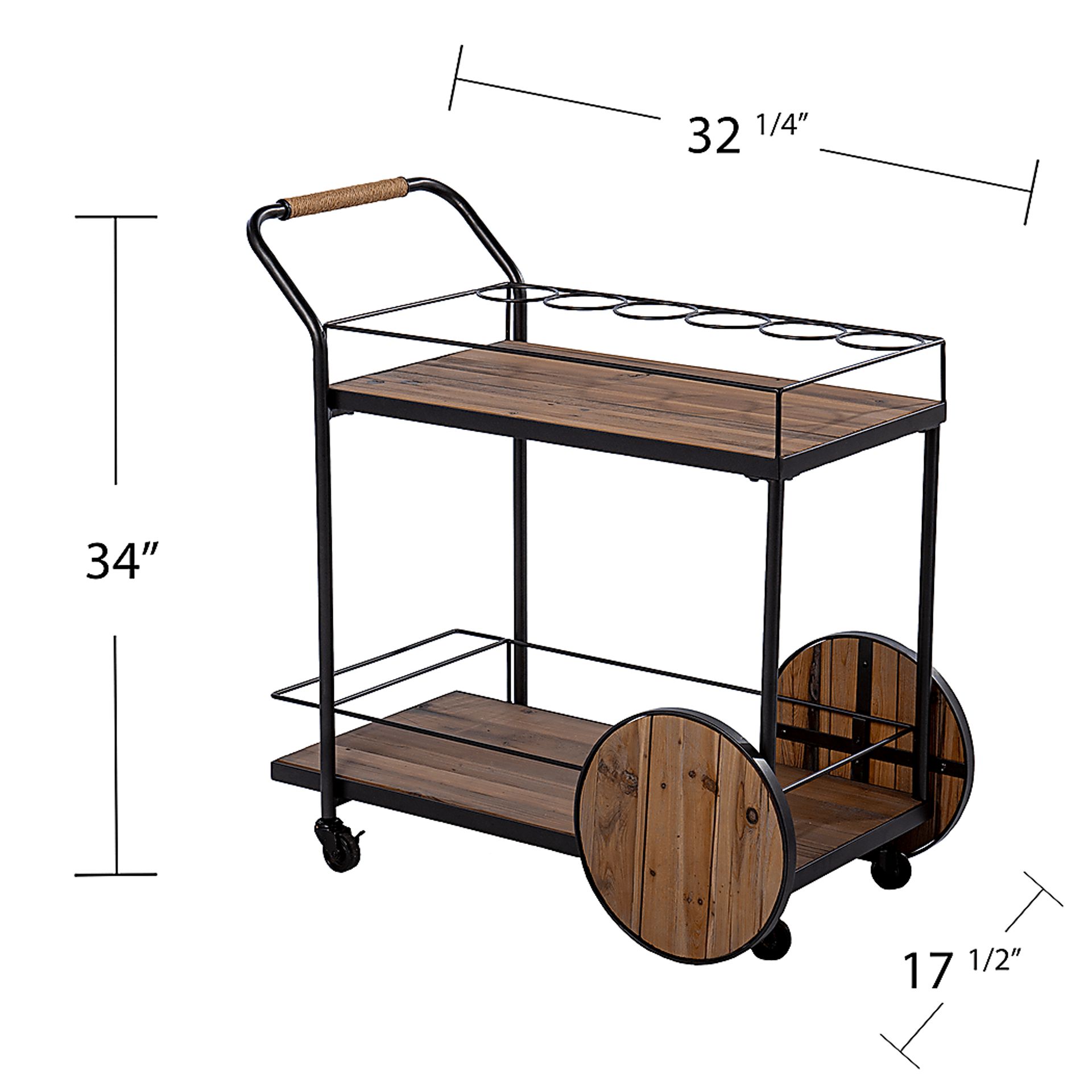 Craddock Natural Barcart - Image 9