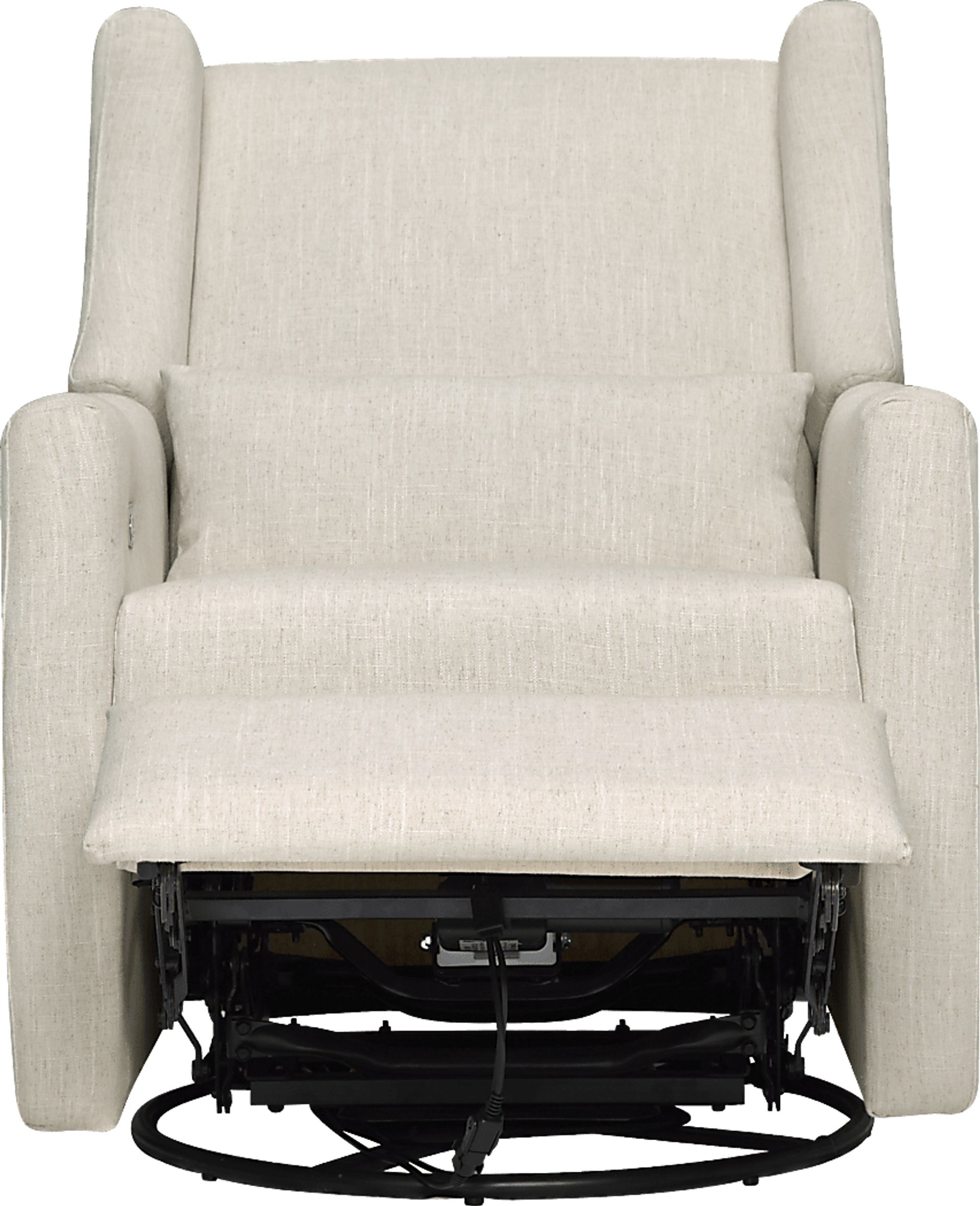 Nursery Cradle Song White Swivel Glider Recliner - Image 2