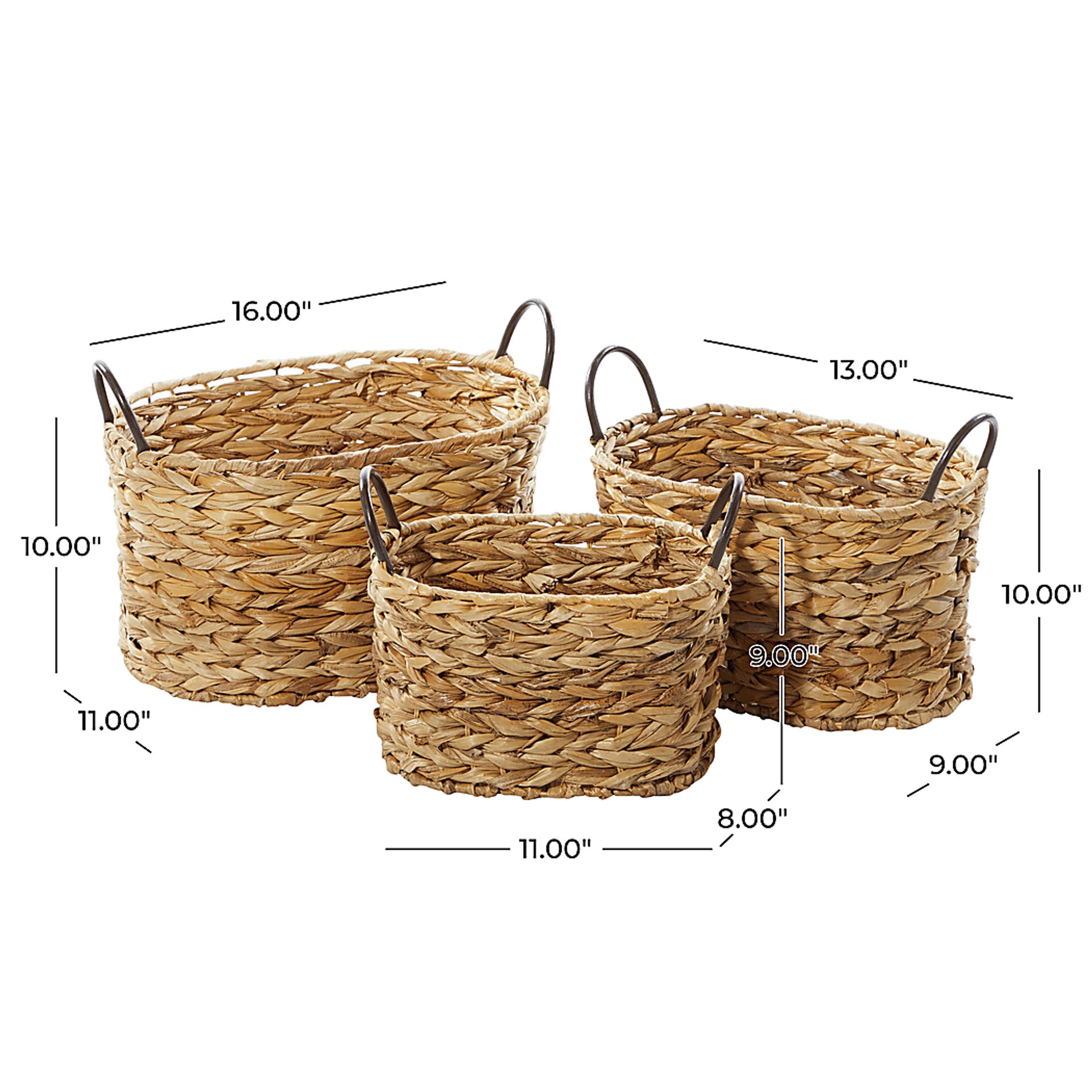 Crag Brown Basket, Set of 3 - Image 5