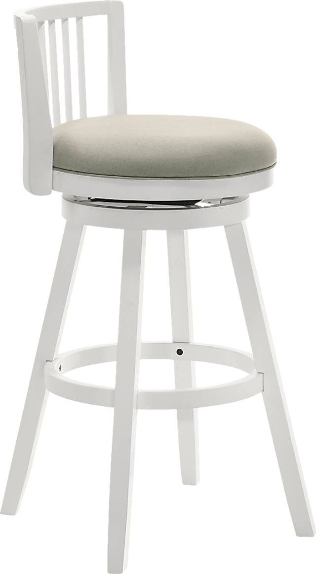 Cragy I White and Beige Barstool - Thumbnail - Image 4