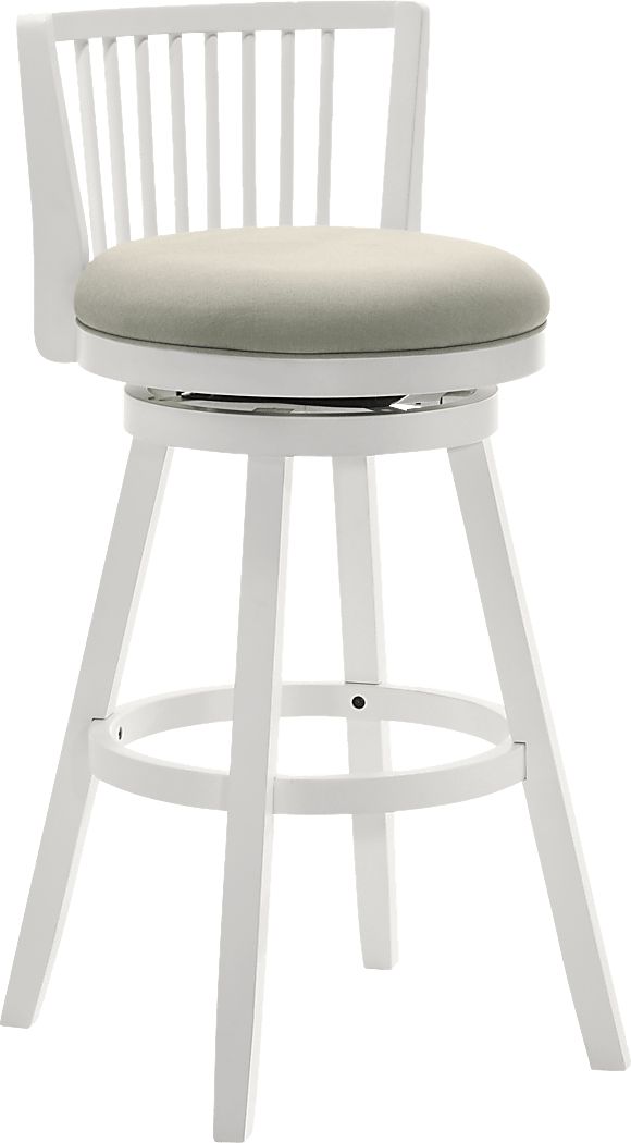 Cragy I White and Beige Barstool