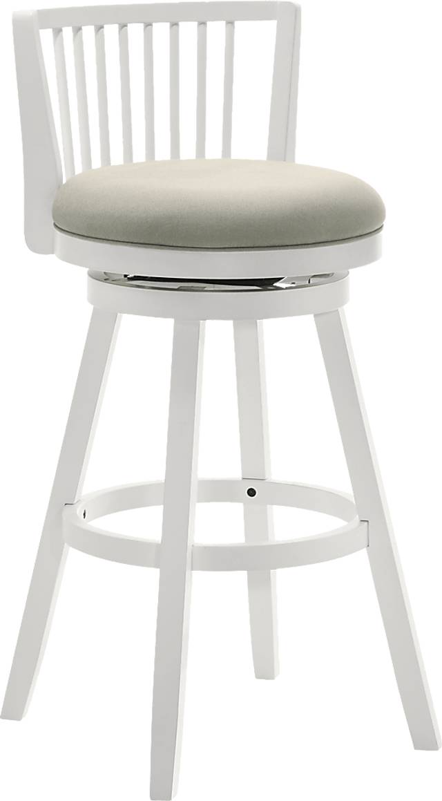 Cragy I White and Beige Barstool - Thumbnail - Image 1