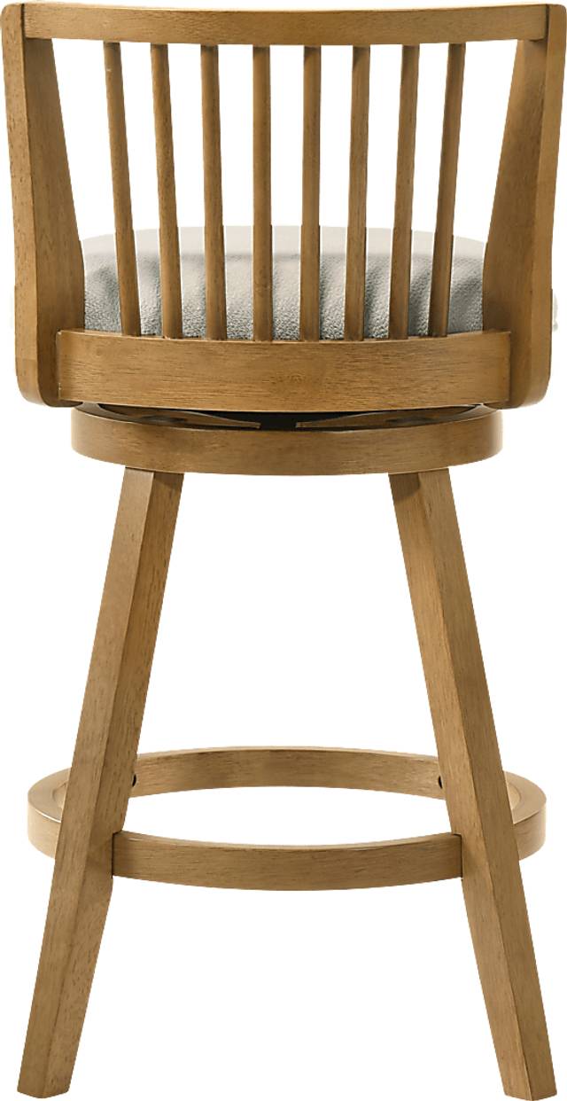 Cragy I White and Beige Counter Height Stool - Thumbnail - Image 2