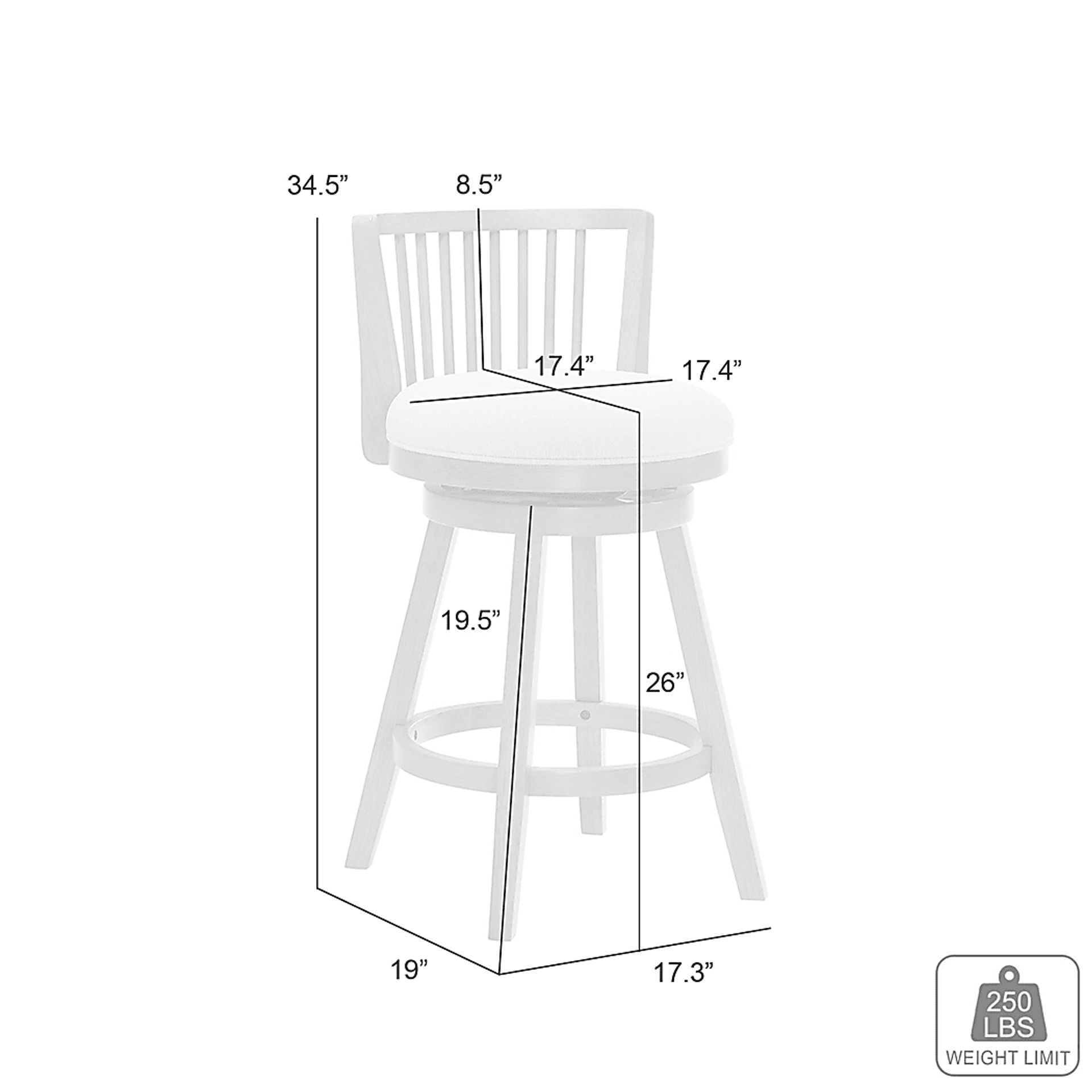 Cragy I White and Beige Counter Height Stool - Image 8