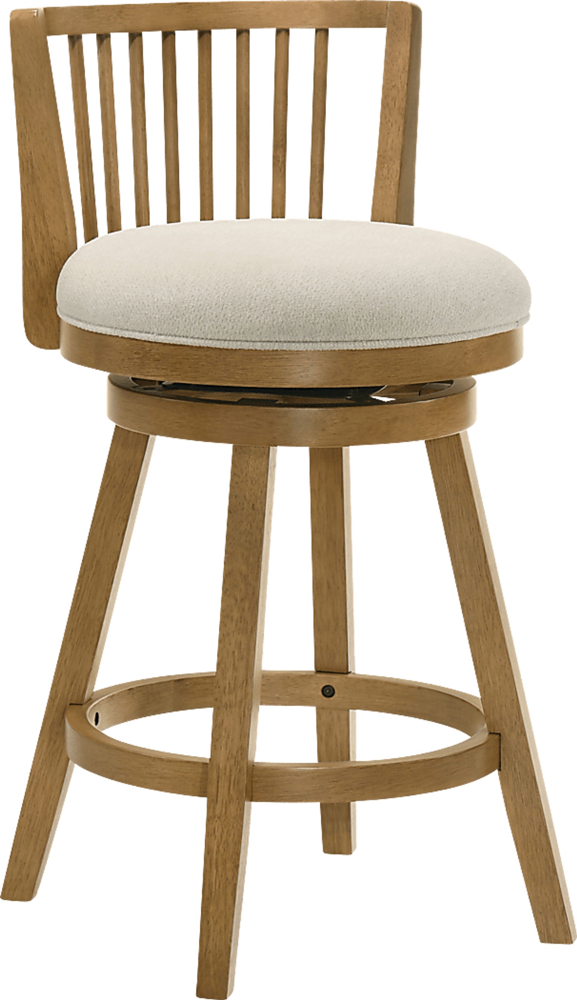 Cragy I White and Beige Counter Height Stool - Image 1