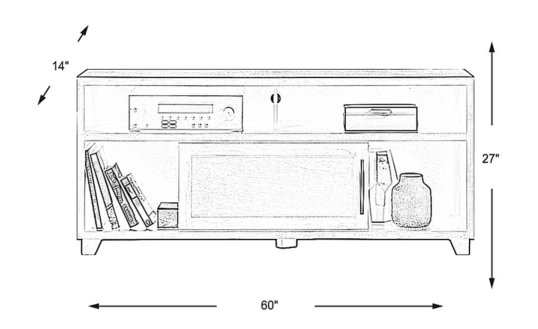 Craig Merlot 60 in. Console