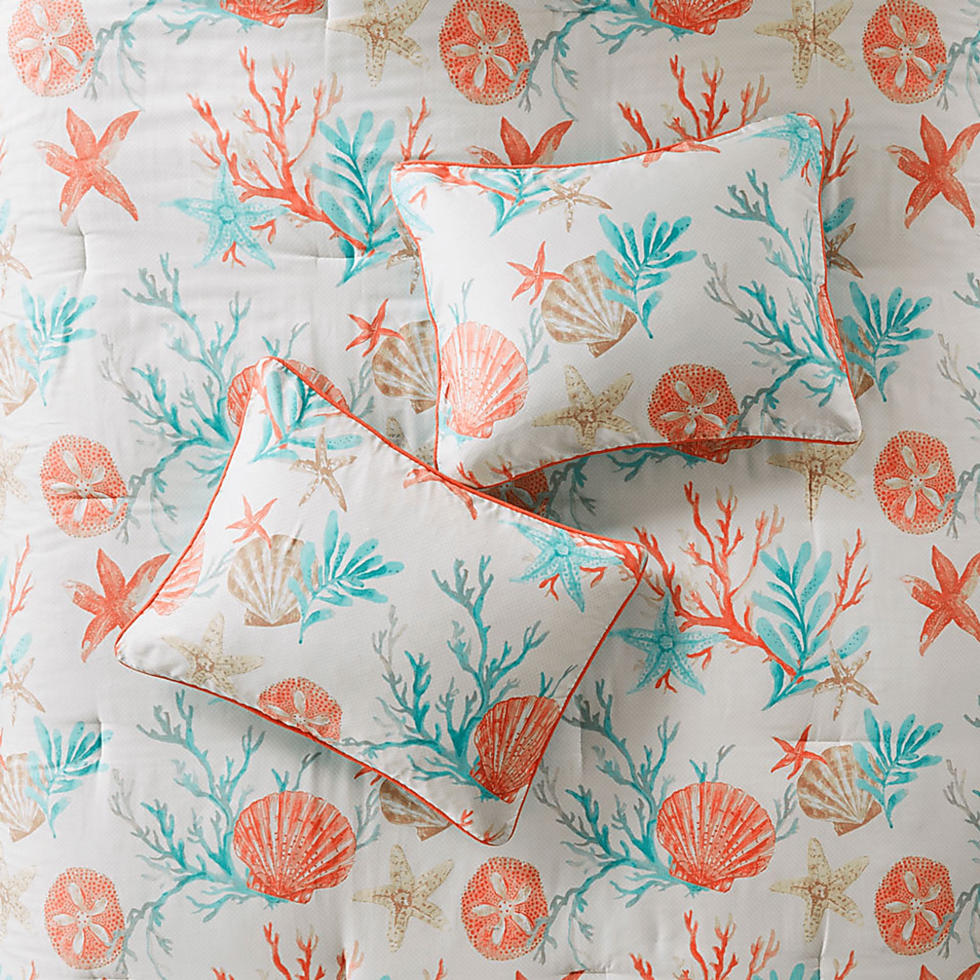 Craigie Coral 7 Pc King Comforter Set - Image 4