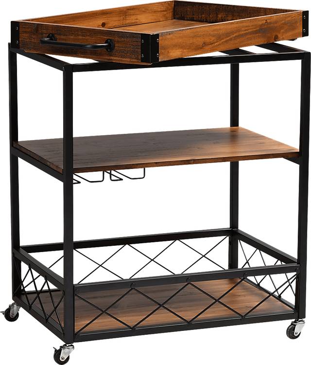 Cranbrook Oak Bar Cart - Thumbnail - Image 3