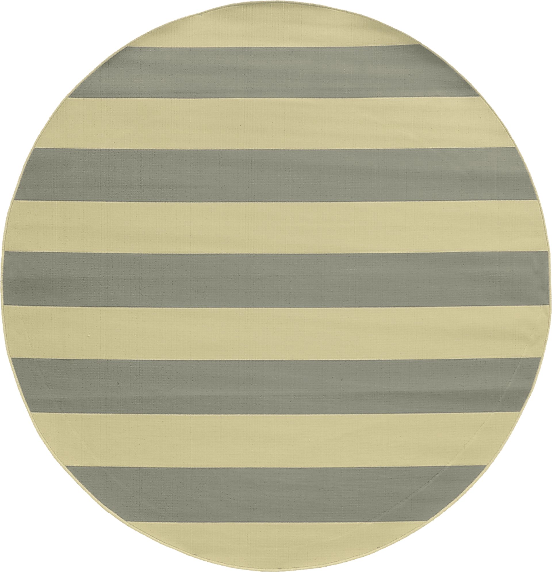 Crane Bay Gray 7'10 Round Indoor/Outdoor Rug - Image 1