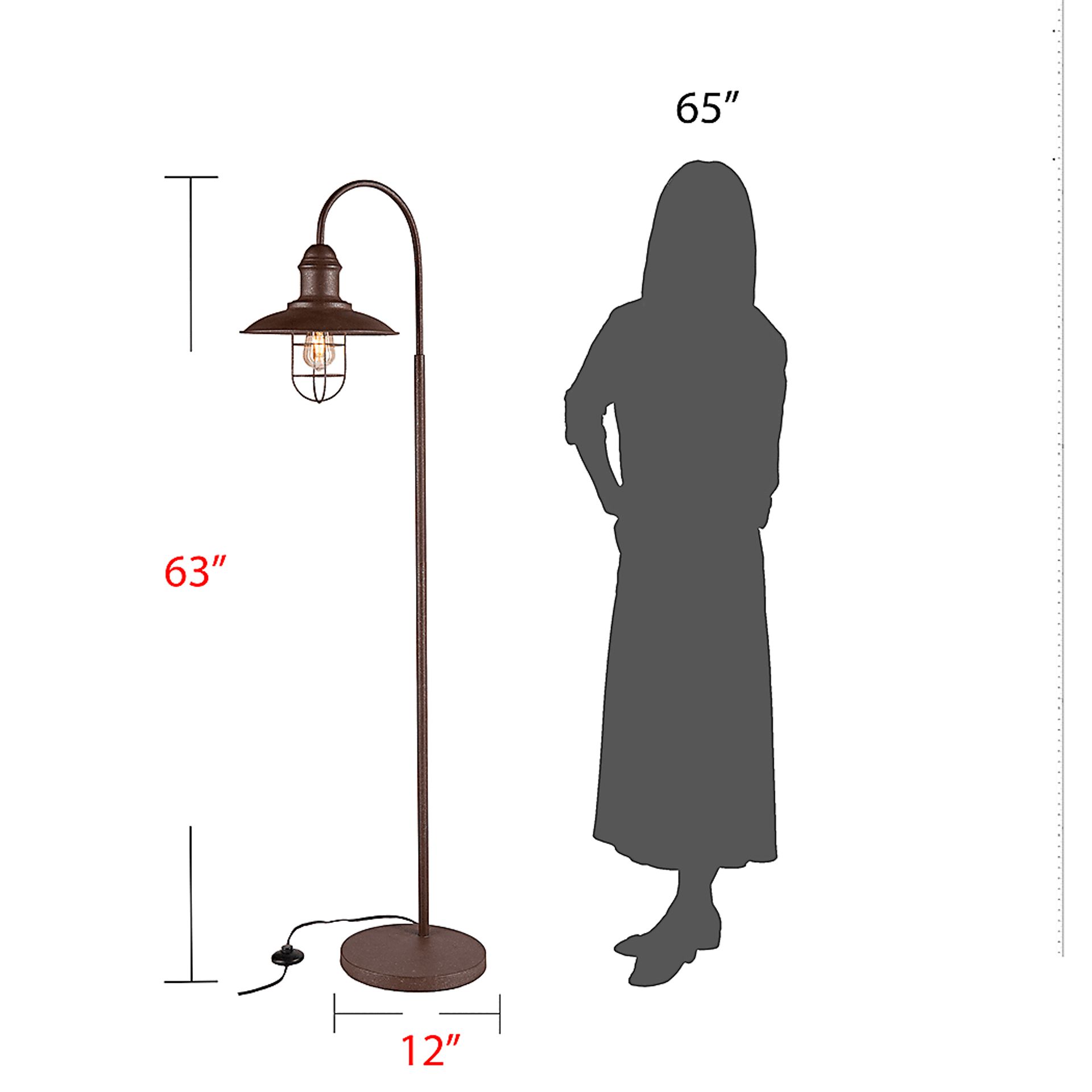 Crayford Brown Floor Lamp - Image 8