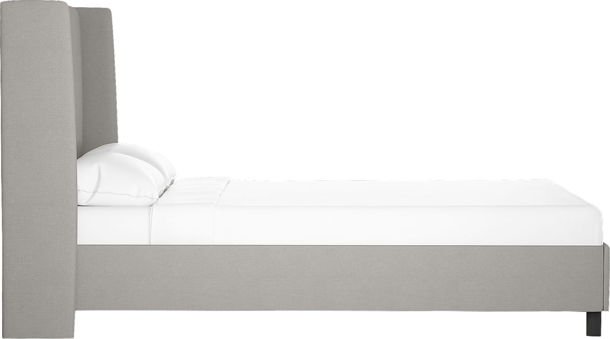 Creamy Hues Gray King Upholstered Bed