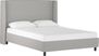 Creamy Hues Gray King Upholstered Bed