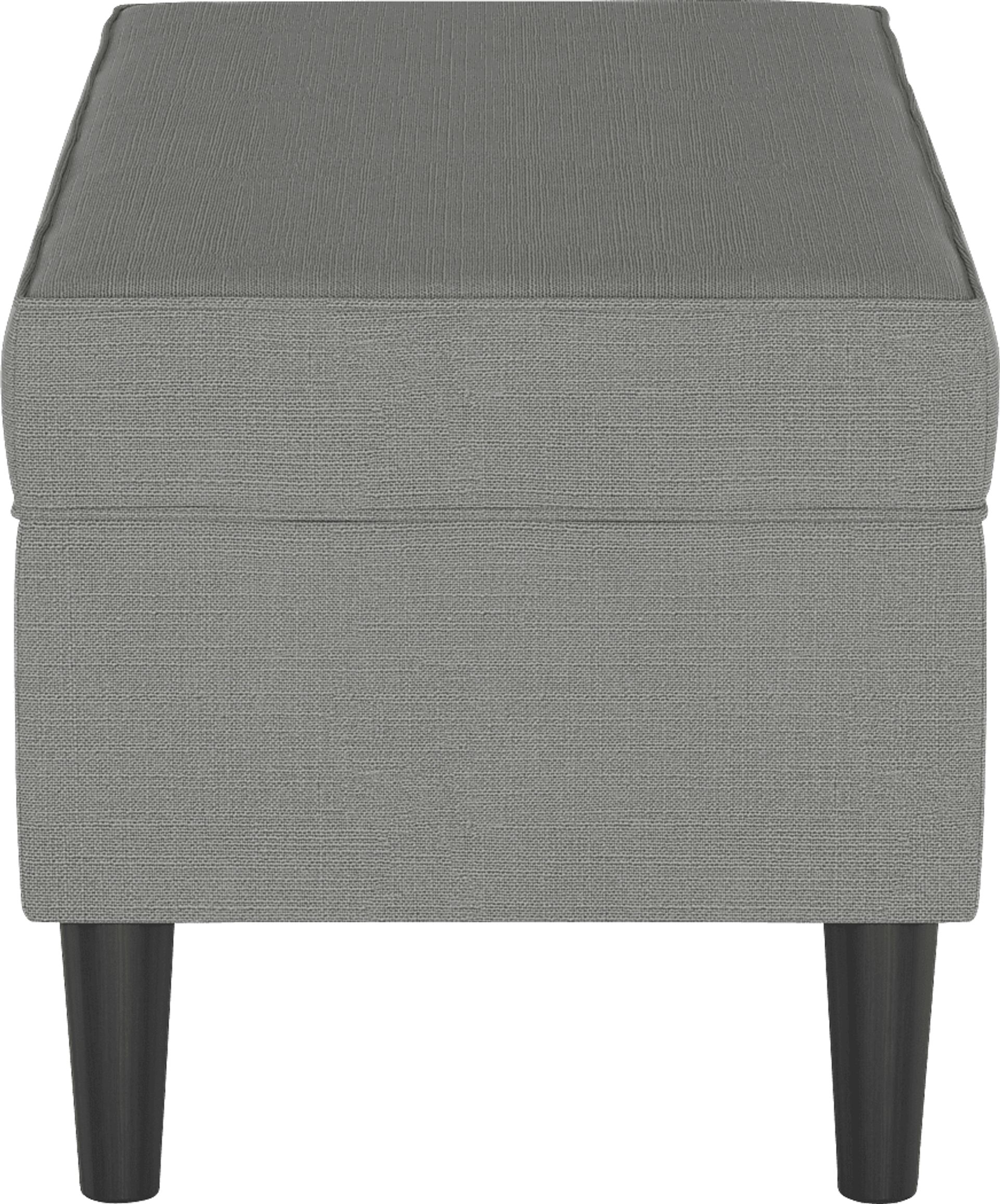 Creamy Hues Gray Storage Bench - Image 3