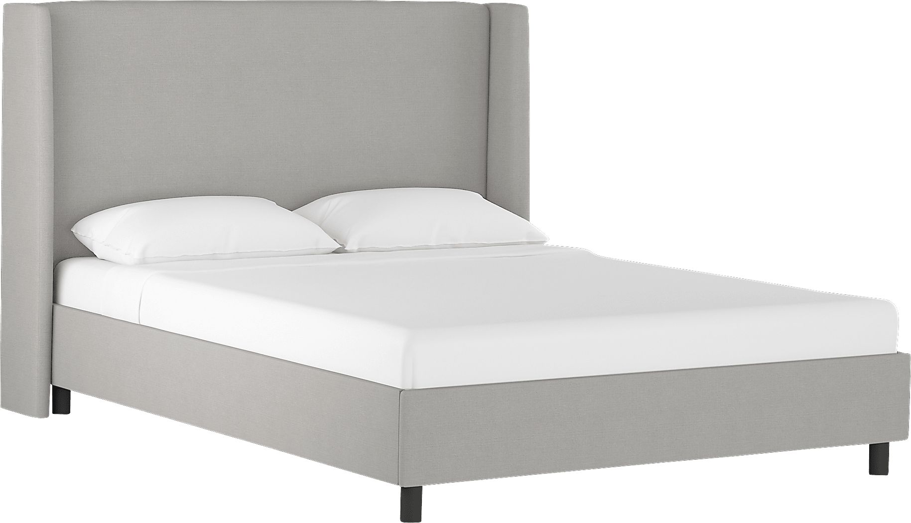 Kids Creamy Hues Gray Twin Upholstered Bed