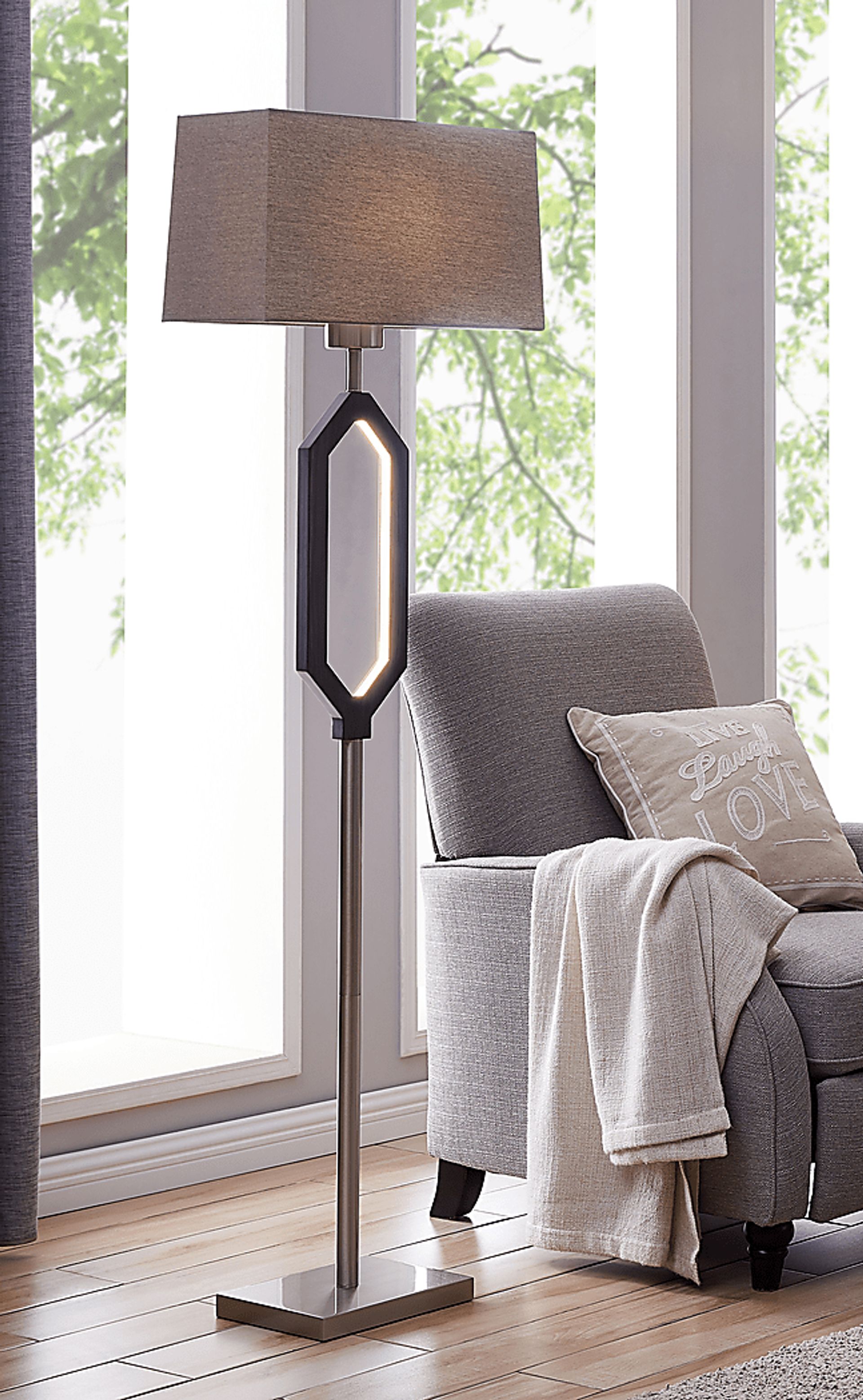 Creek Stone Gray Floor Lamp - Image 3