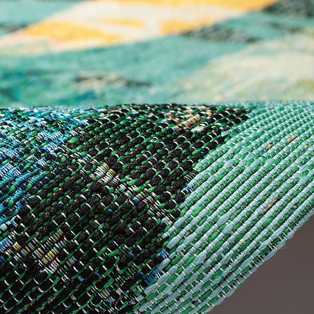 Creekani Blue 6'8 x 9'4 Indoor/Outdoor Rug - Thumbnail - Image 4