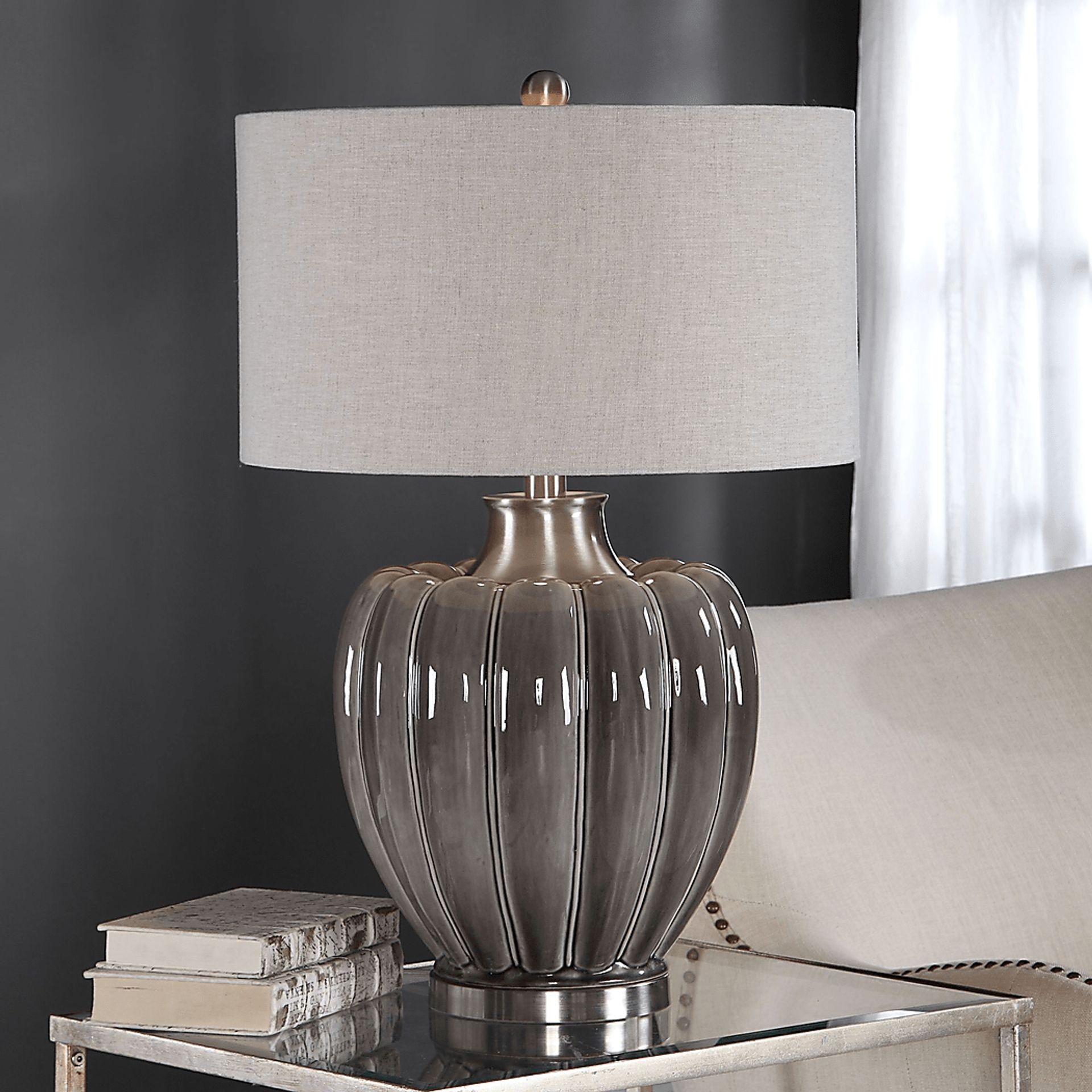 Creekbed Gray Lamp - Image 6