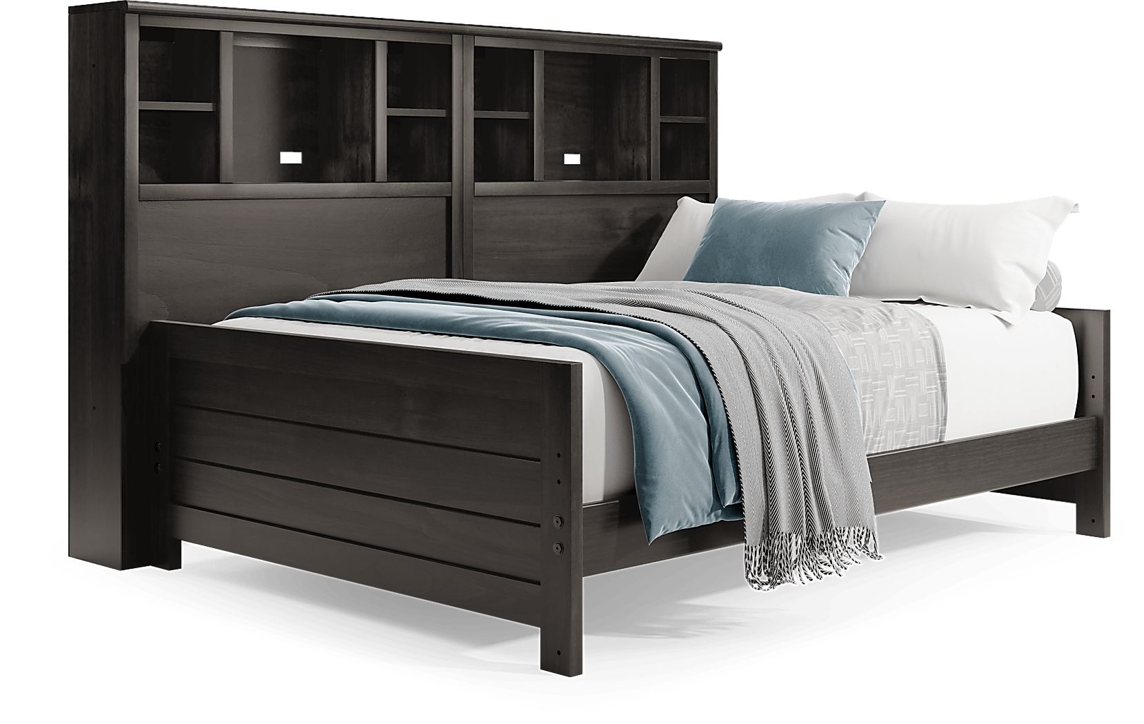 Creekside 2 0 Charcoal 5 Pc Full Bookcase Wall Bed Rooms To Go   Creekside 20 Charcoal 5 Pc Full Bookcase Wall Bed 3544040P Image Item