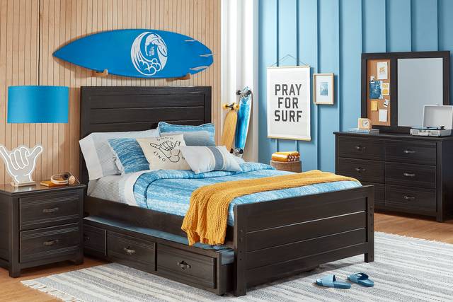 Kids Creekside 2.0 Charcoal 5 Pc Full Panel Bedroom - Thumbnail - Image 1