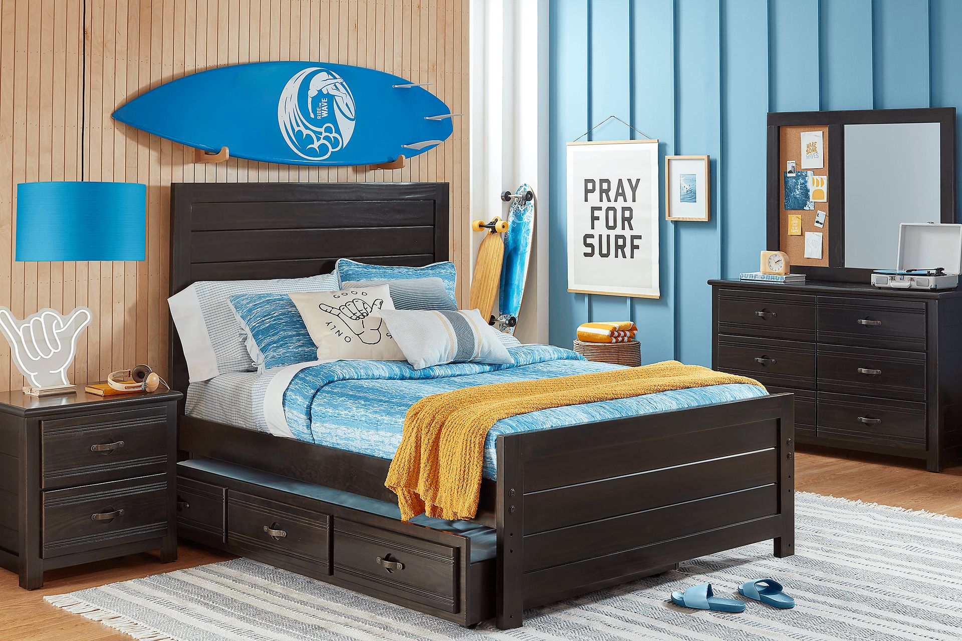 Kids Creekside 2.0 Charcoal 5 Pc Full Panel Bedroom - Image 1