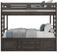 Kids Creekside 2.0 Charcoal Full/Full Bunk Bed with Storage Rail