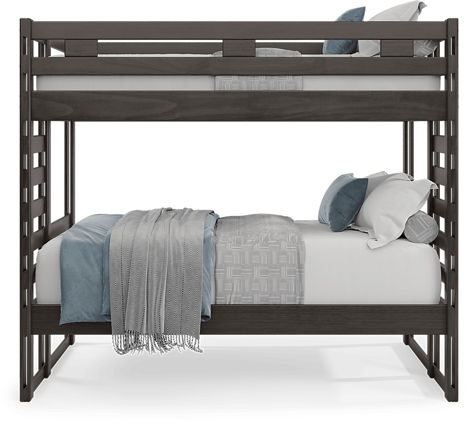Kids Creekside 2.0 Charcoal Full/Full Bunk Bed - Image 2
