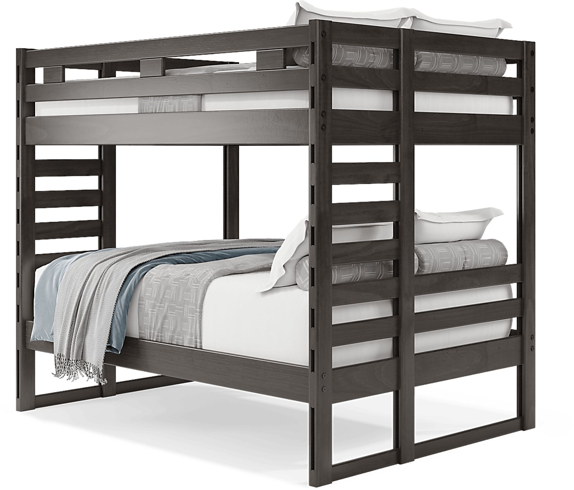 Kids Creekside 2.0 Charcoal Full/Full Bunk Bed - Image 3