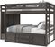 Kids Creekside 2.0 Charcoal Full/Full Step Bunk Bed with Storage Side Rail