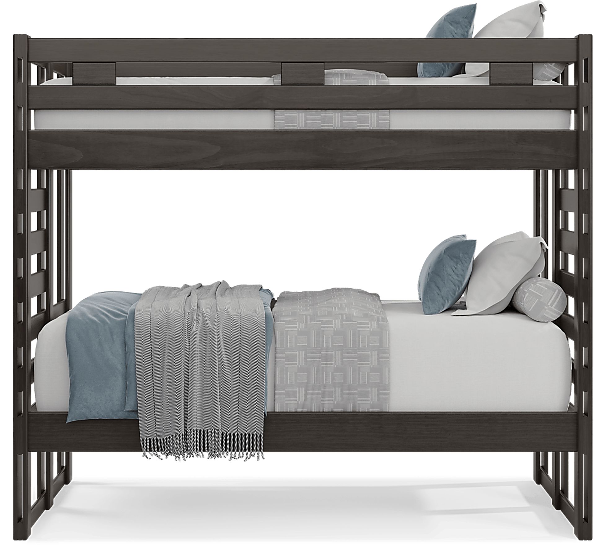 Kids Creekside 2.0 Charcoal Twin/Twin Bunk Bed - Image 2
