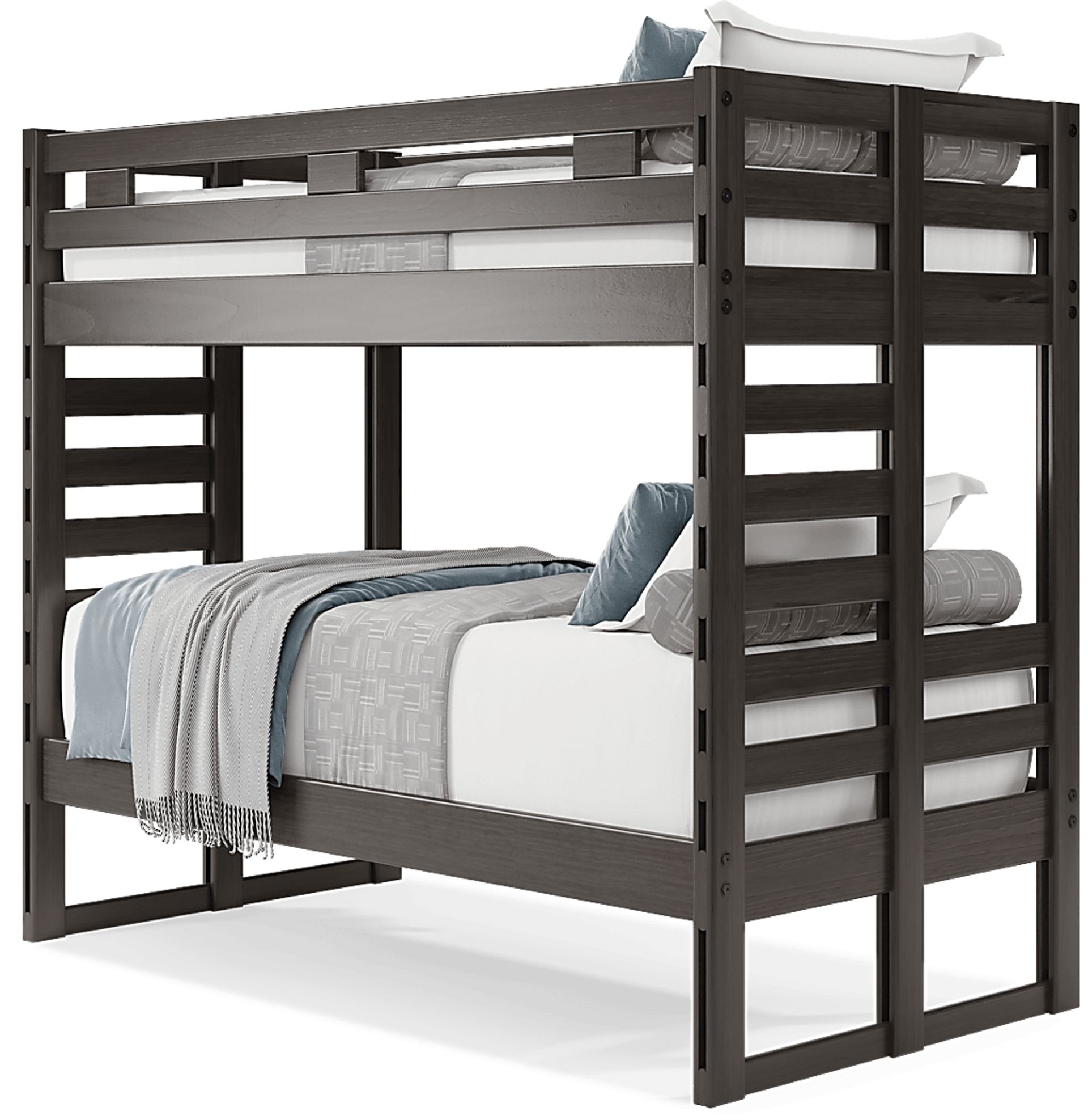 Kids Creekside 2.0 Charcoal Twin/Twin Bunk Bed - Image 3