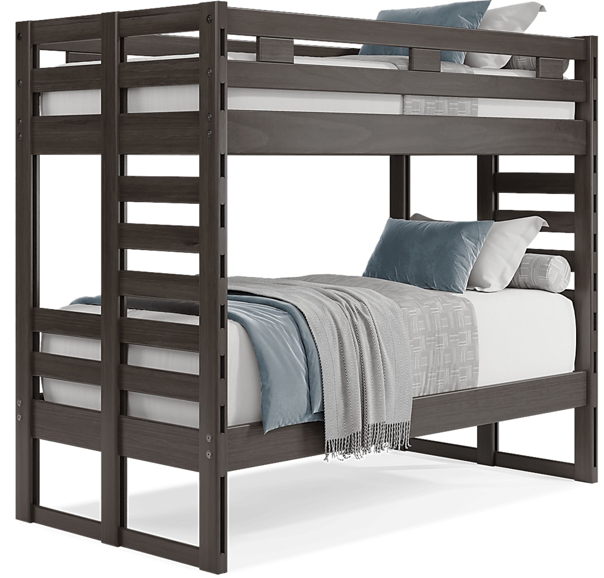 Kids Creekside 2.0 Charcoal Twin/Twin Bunk Bed - Image 1