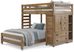 Kids Creekside 2.0 Chestnut Full/Full Loft with Loft Chest and Bookcase