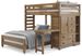 Kids Creekside 2.0 Chestnut Full/Full Loft with Loft Chest, Bookcase and Desk Attachment