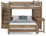 Kids Creekside 2.0 Chestnut Full/Full Step Loft with Loft Chest, Bookcase and Desk Attachment