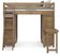 Kids Creekside 2.0 Chestnut Full Loft with 2 Loft Chests, 2 Bookcases and Desk Attachment