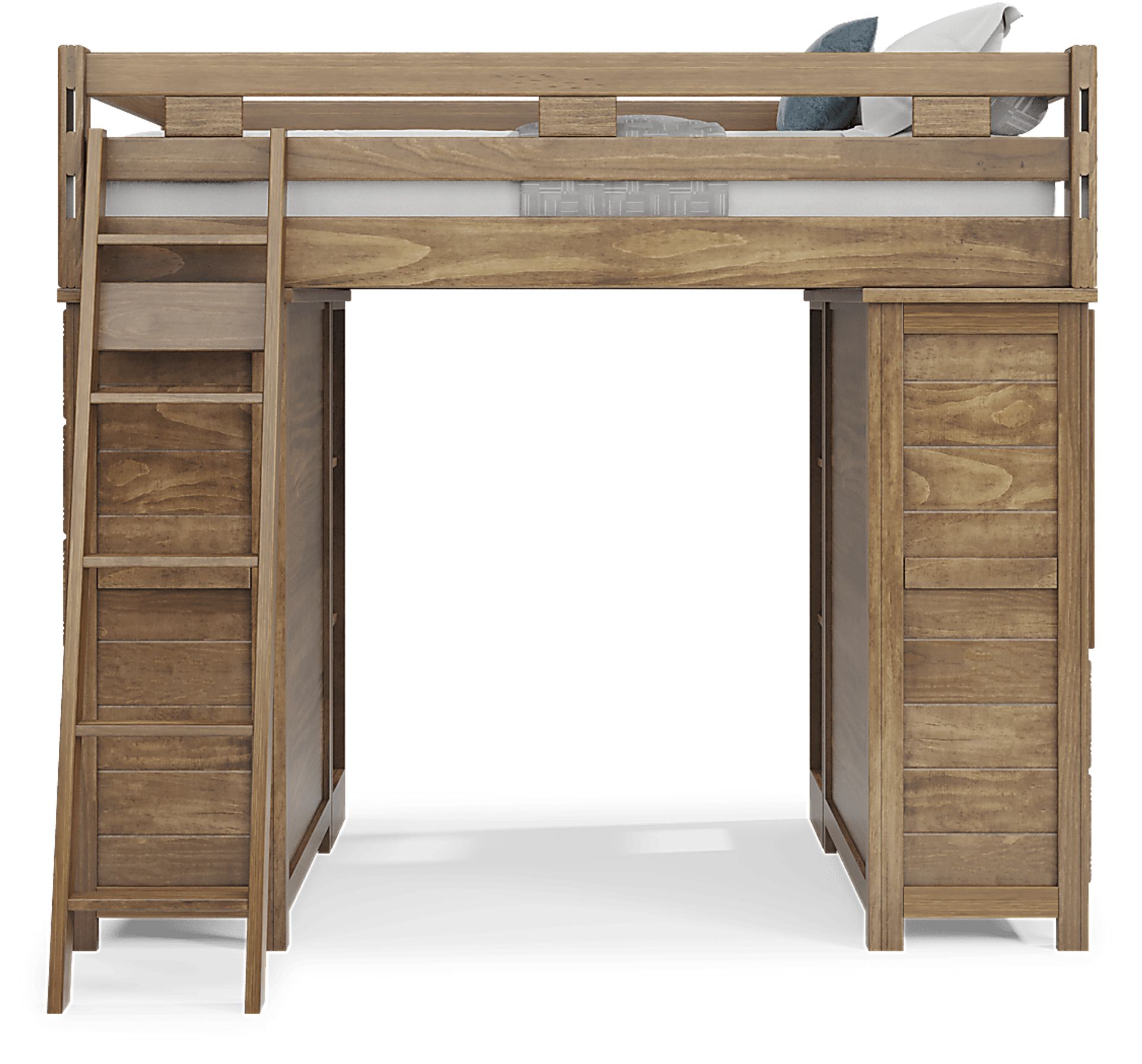 Kids Creekside 2.0 Chestnut Full Loft with 2 Loft Chests and 2 Bookcases - Image 2